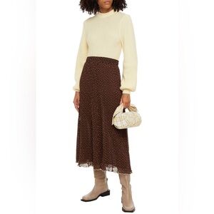 NWT GANNI Brushed ribbed-knit sweater S